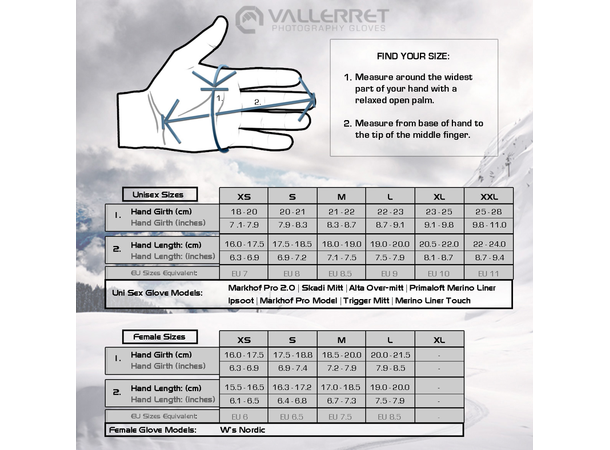 Vallerret Power Stretch Pro Liner XXL Tynn hanske med touch 