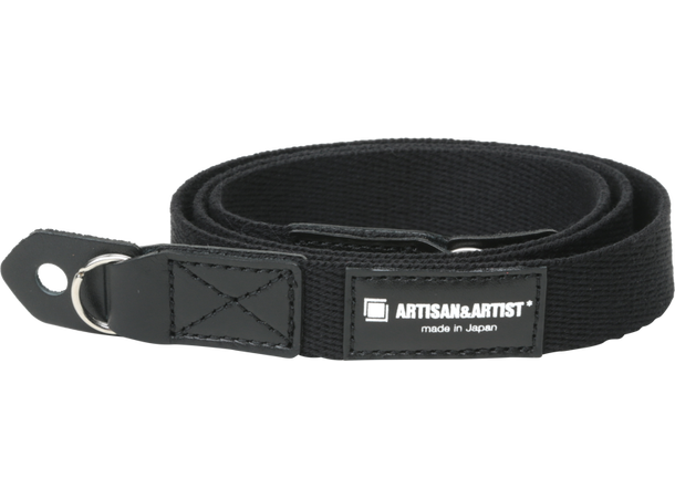Artisan & Artist Slank kamerareim, sort ACAM-102, Reim med ringer 