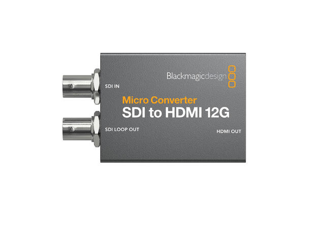 Blackmagic Micro Converter SDI-HDMI 12GP 4K Med Strømadapter USB-C Type 