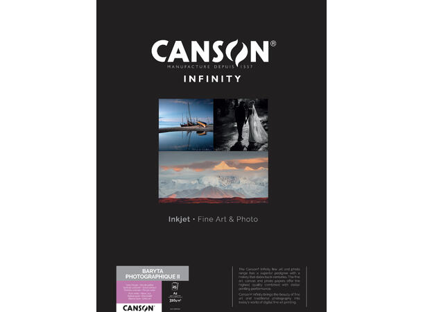 Canson Baryta Photographique II A2 25 ark, 310 gsm