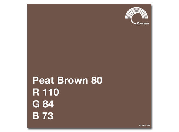 Colorama 1,35 X 11 m Peat Brown Papirbakgrunn 1,35 m bred Jordbrun 