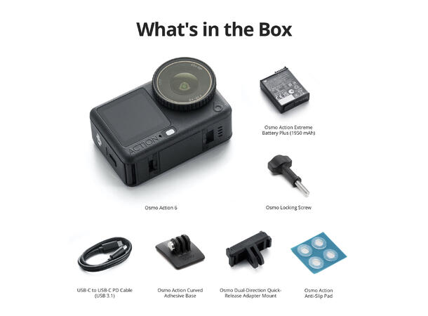 DJI Osmo Action 6 Standard Combo Fremtidens Actionkamera 