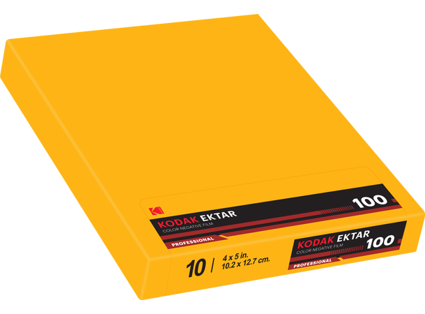 Eastman Kodak Ektar 100 4x5 10 blad Pakke med 10 stk 4x5 ark bladfilm 