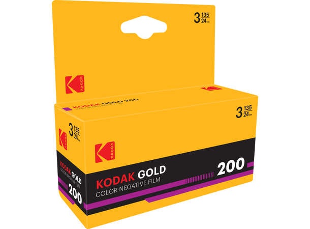 Eastman Kodak Gold 200 135-24 3 pkn Fargefilm, 200 ASA, 24 bilder, 3 ruller 
