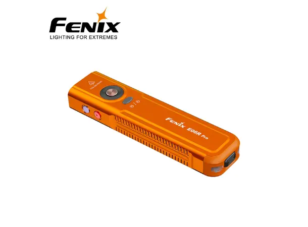 Fenix E06R Pro 1600lm LED/UV/Laser Orang Minilykt m/ hvitt lys, UV-lys, laser m.m 