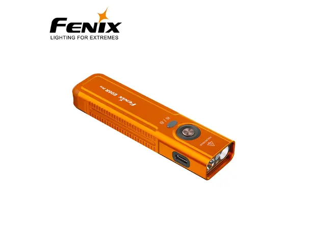 Fenix E06R Pro 1600lm LED/UV/Laser Orang Minilykt m/ hvitt lys, UV-lys, laser m.m 