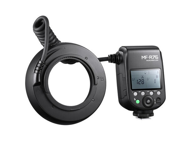 Godox MF-R76 Macro Ring Flash Universal Makro Ringblits uten TTL 