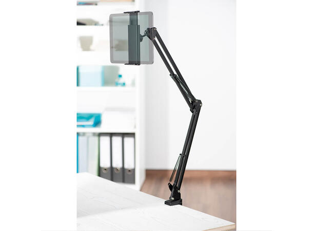 Hama nettbrettholder for bord etc. Svingarm med 2 ledd, til 7-12,9" enheter 