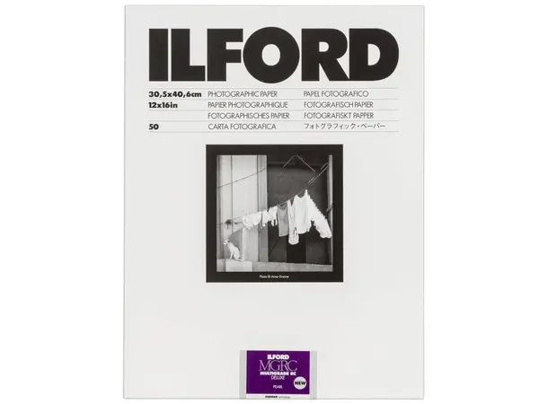 Ilford Multigrade RC Deluxe Pearl 30x40 50 stk 30.5x40.6cm S/H mørkeromspapir 