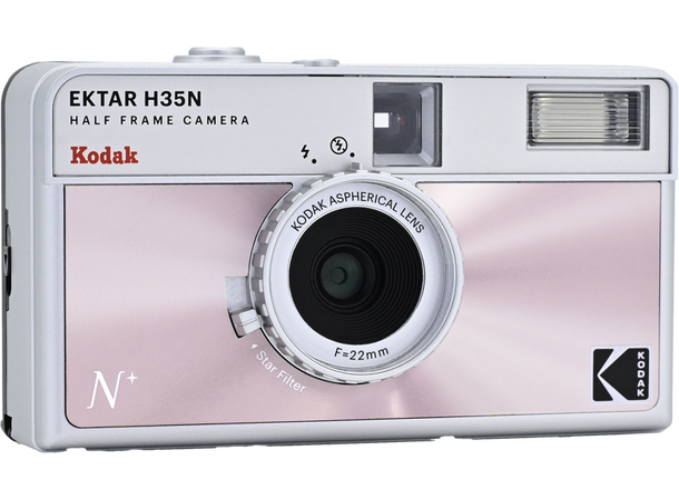 Kodak EKTAR H35N Half Frame Rosa Analogt kamera som skyter half frame 