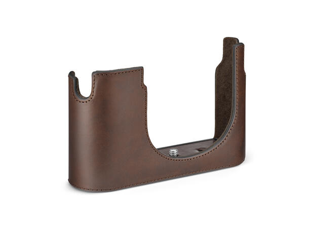 Leica Halfcase Q3 Leather, Mørk brun Kamerabeskytter for Leica Q3, Q3 43 