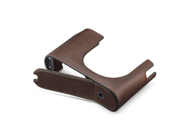 Leica Halfcase Q3 Leather, Mørk brun Kamerabeskytter for Leica Q3, Q3 43 