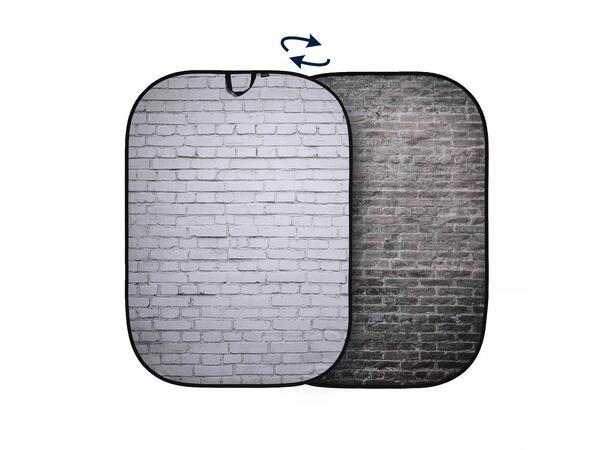 Manfrotto  Painted White/Industrial Grey Vendbar bakgrunn  1,5x2,1 