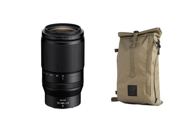 Nikon Z 70-180mm f/2.8 + F-STOP sekk Lyssterk zoom med høy bildekvalitet 