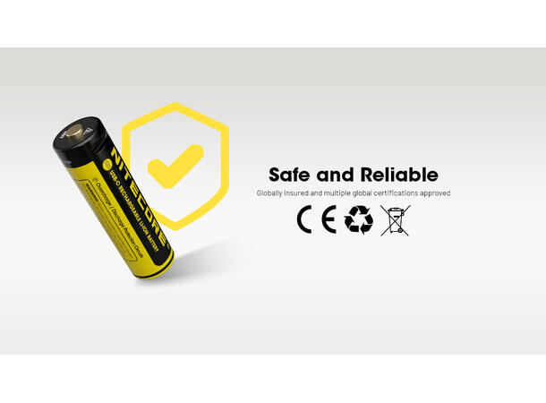 Nitecore 4x AA 1.5V USB-C oppladbare Lades m/ USB-C. 4 stk 1.5V AA. 
