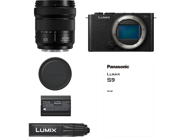 Panasonic Lumix S9 kit 20-60mm f/3.5-5.6 24,2 Mp, Fullformat, Jet black 