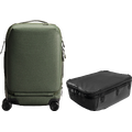 Peak Design Roller Pro CarryOn + XL Cube Sage, Robust trillebag for trygg reise