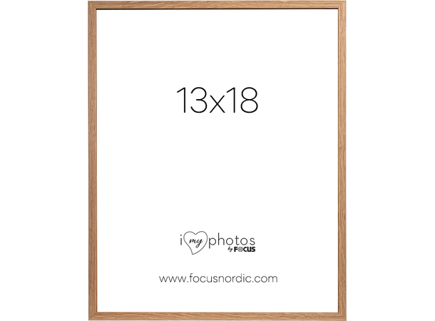 Rock Ramme 13x18 Eik Tynn ramme i tre med glass 