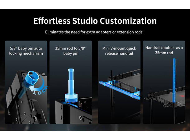 SmallRig 4573 36" Lightweight Videocart En mobil arbeidsstasjon i proffklassen 