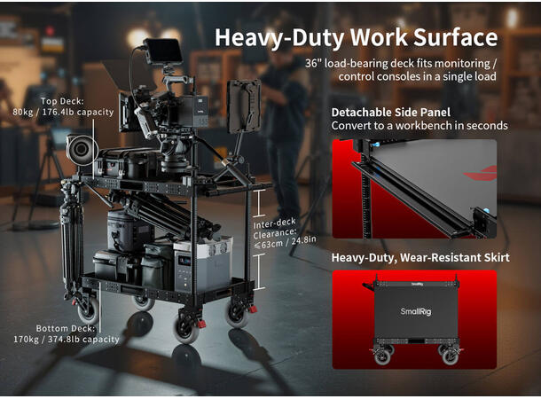 SmallRig 4573 36" Lightweight Videocart En mobil arbeidsstasjon i proffklassen 