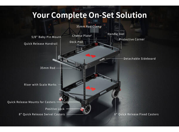 SmallRig 4573 36" Lightweight Videocart En mobil arbeidsstasjon i proffklassen 