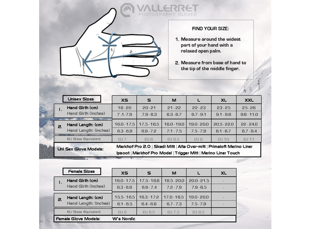 Vallerret Power Stretch Pro Liner M Tynn hanske med touch