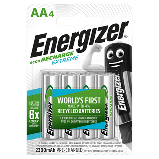 Energizer Extreme Recharge AA Oppladbare batterier 2300mAh, 4pk