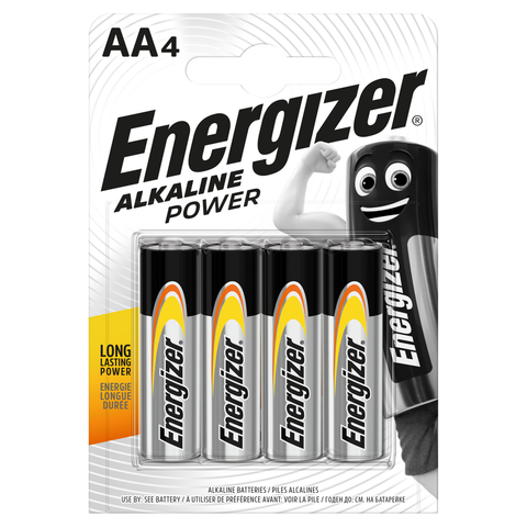 Energizer Batteri Alkaline Power AA 4 pakning alkaline AA batteier