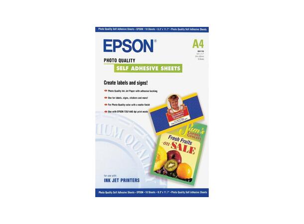Epson Photo Selvklebende Papir A4 10 ark 167g 