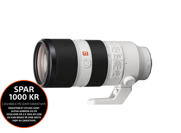 Sony FE 70-200mm f/2,8 GM OSS Lysstert telezoom med svært høy ytelse 