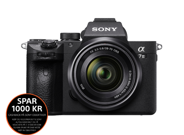 Sony A7 III m/ FE 28-70mm f/3.5-5.6 OSS Fullformat med rå kvalitet og ytelse 