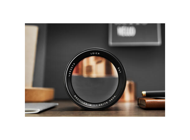 Leica Noctilux-M 75mm f1.25 ASPH Teleobjektiv, Filterfatning E67, Svart
