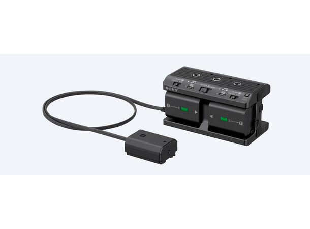 Sony flerbatteriadaptersett for NPFZ100 Strømforsyning & lader for fire batteri 