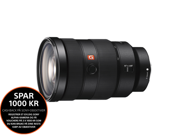 Sony FE 24-70mm f/2.8 GM Lyssterk normalzoom med svært høy ytelse 