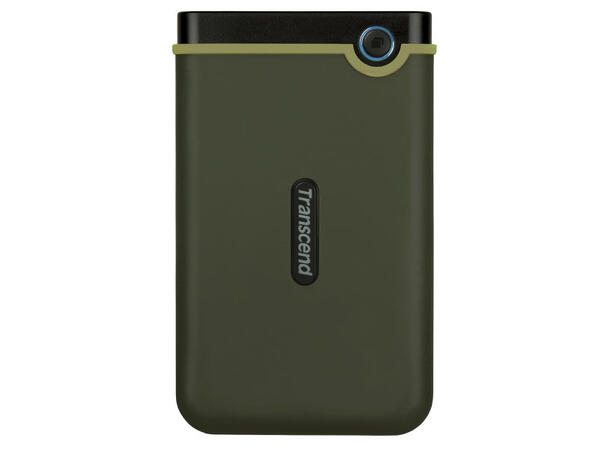 Transcend StoreJet 25M3G 2TB Harddisk USB 3.1, Gummiert støtbeskyttet 
