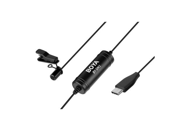 BOYA Mikrofon BY-DM2 Mygg Lavalier Typ C Myggmikrofon Android Typ-C 