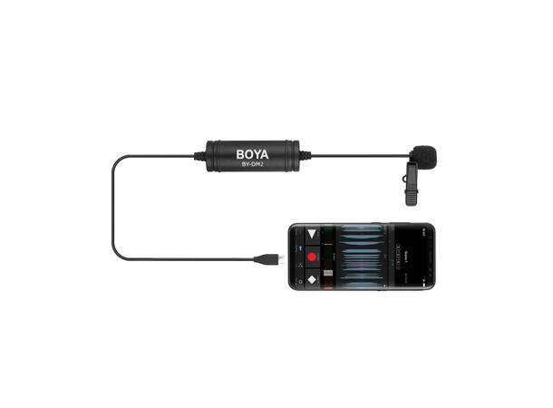 BOYA Mikrofon BY-DM2 Mygg Lavalier Typ C Myggmikrofon Android Typ-C 