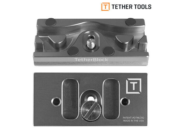 TetherBlock Arca Graphite Holder kabler sikkert festet til kamera 