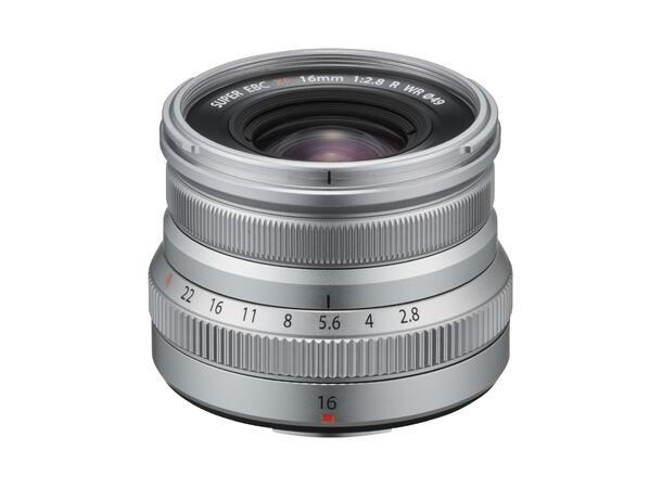 Fujifilm XF 16mm f/2.8 R WR Sølv Kompakt værtettet vidvinkelobjektiv