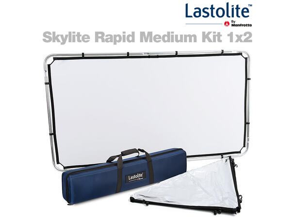 Manfrotto Skylite Rapid Medium Kit 1x2 meter m/diff 1,25f og sølv/hvit