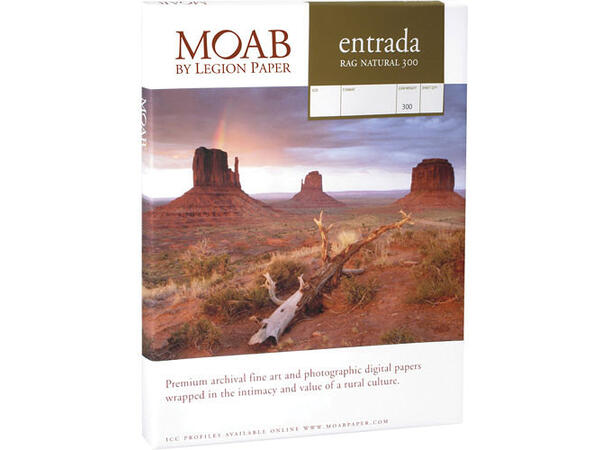 Moab Entrada Natural 290 gr 24"X22,9m Kunstfotopapir laget av 100% bomull