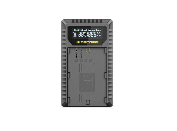 Nitecore UCN3 USB Kamerabatterilader Dobbel lader for Canon LP-E6N 