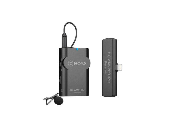 Boya Trådløs BY-WM4 Pro K3 Lightning Myggsett for iPhone med lightningplugg 