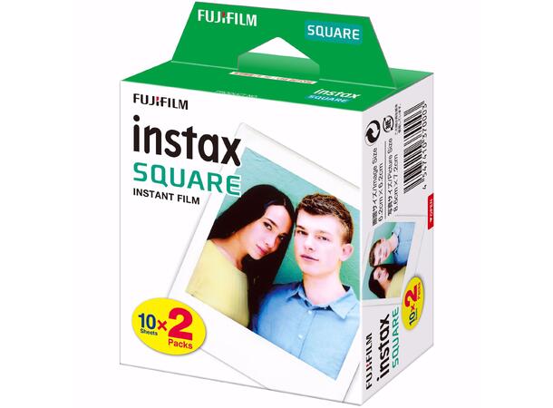 Fujifilm Instax Film Square 2x10 2x10 bilder, kvadratisk Instax-film