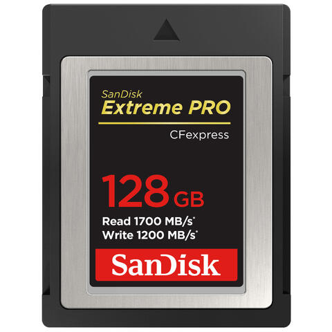 Sandisk CFexpress Extreme 128 GB r: 1700MB/s, w:1200MB/s Type B
