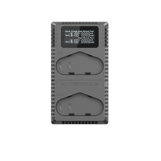 Nitecore UCN4 PRO USB Kamerabatterilader Dobbel lader for Canon LP-E4 og LP-E19