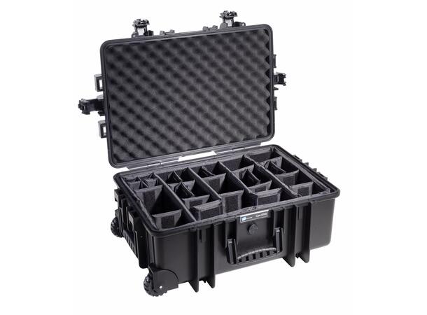 B&W Outdoor Cases 6700 Skillevegger Stor og solid hardcase med hjul