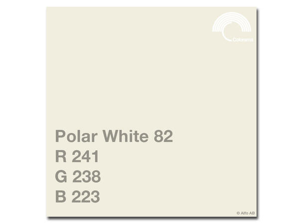 Colorama 2.72X11M Polar White Papirbakgrunn 2,72m bred Varm hvit