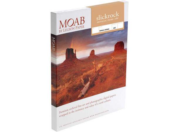 Moab Slickrock Metallic Pearl 17" x15,2m 260 gr. hvit metallisk fotopapir, ark