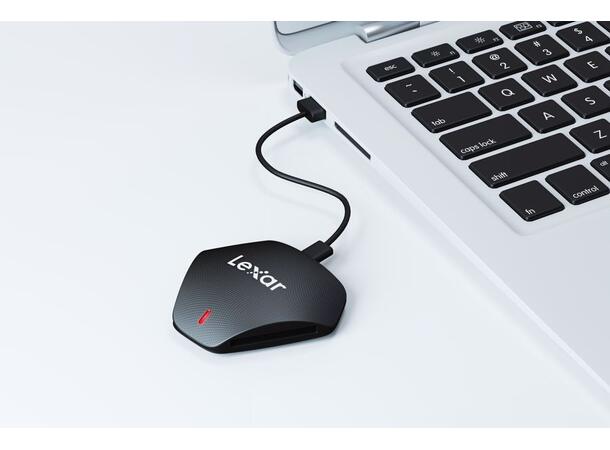 Lexar Professional 3-i-1 kortleser USB 3.1 SD/MicroSD/CF, 312MB/s 